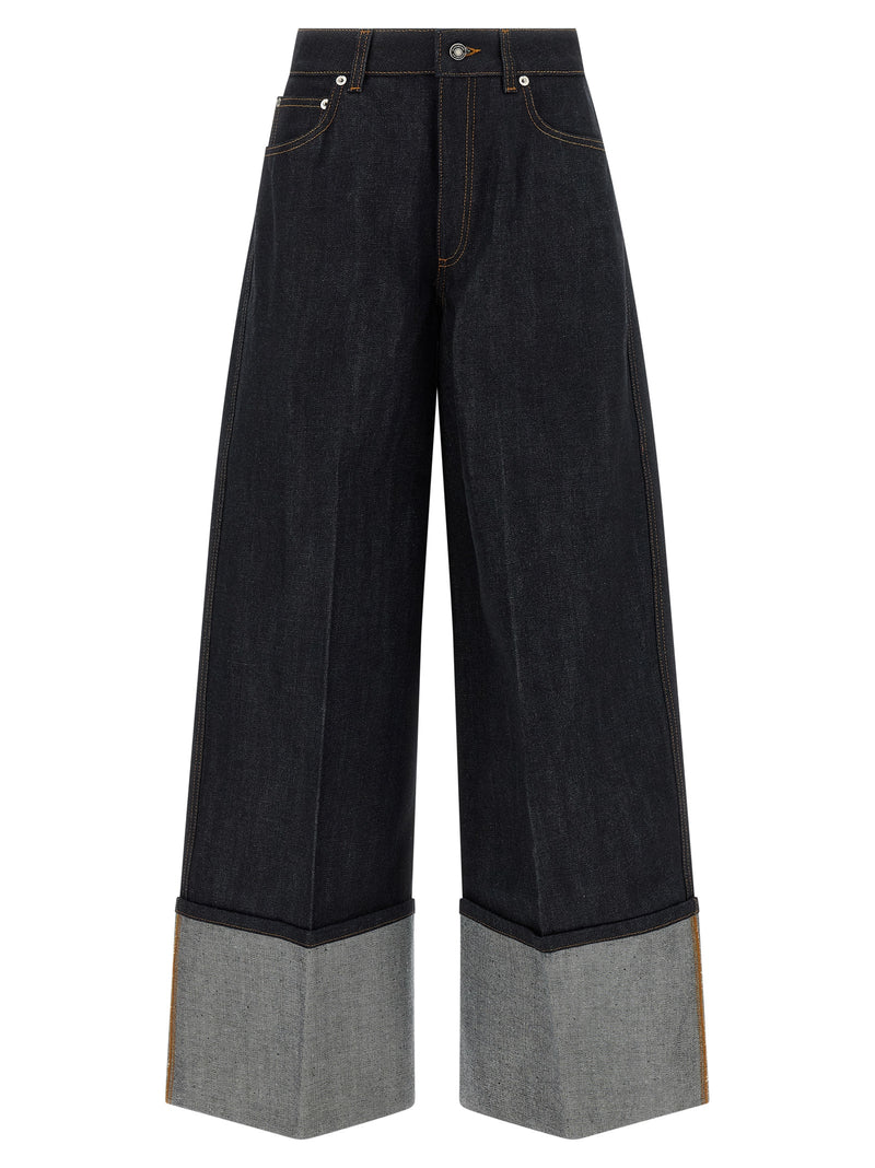 Givenchy Blue Cotton Flared Jeans