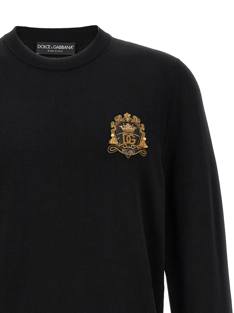 Dolce & Gabbana Black Virgin Wool Cardigan