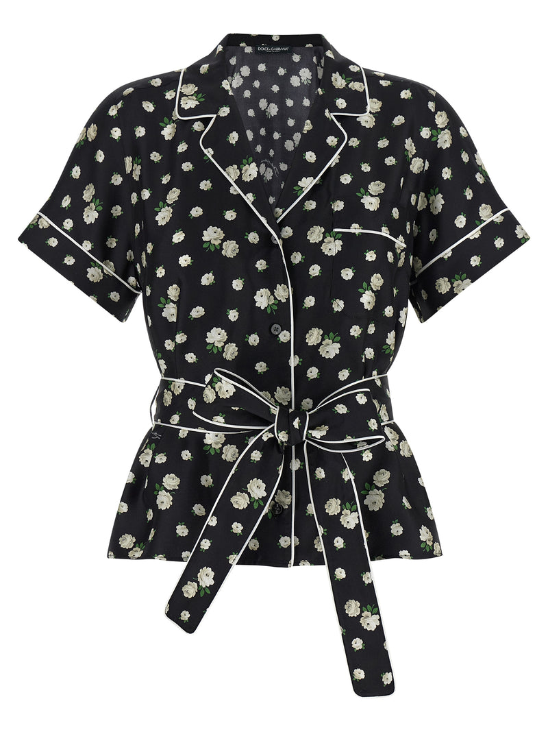 Dolce & Gabbana Black Silk Blouse