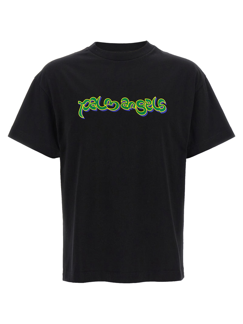Palm Angels Black Cotton T-Shirt