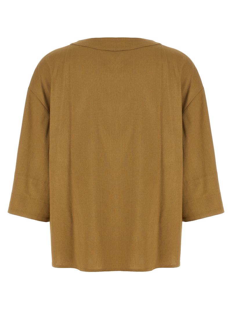 Max Mara Beige Linen Blouse