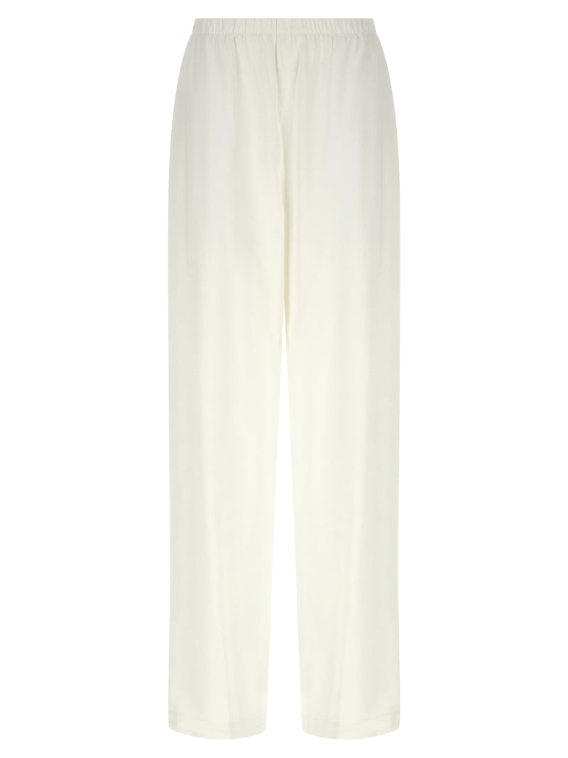 Max Mara White Linen Casual Pants