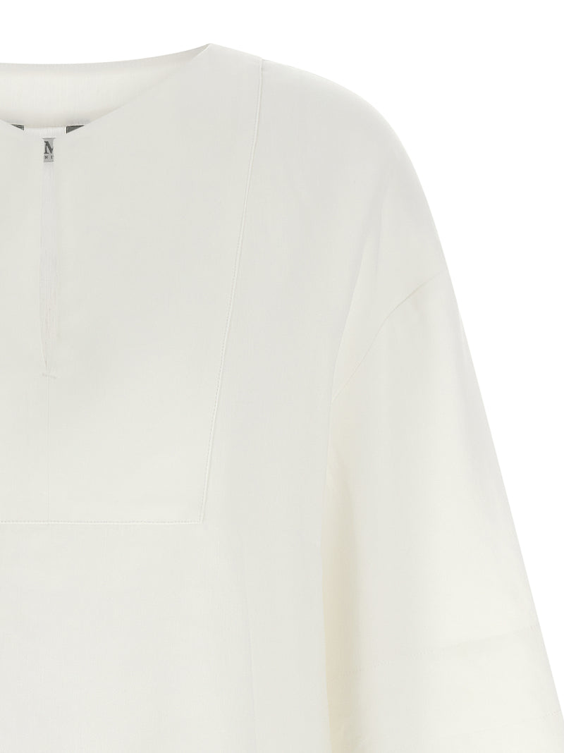 Max Mara White Linen Blouse