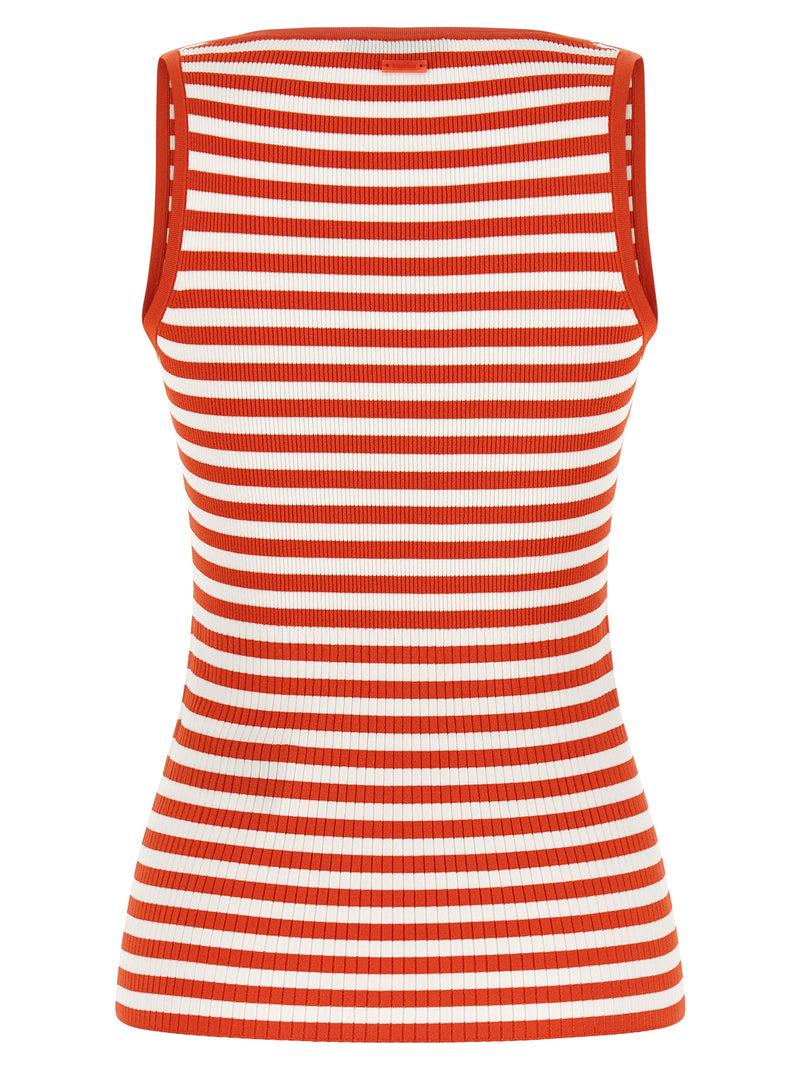 Max Mara Red Viscose Sleeveles T-Shirt