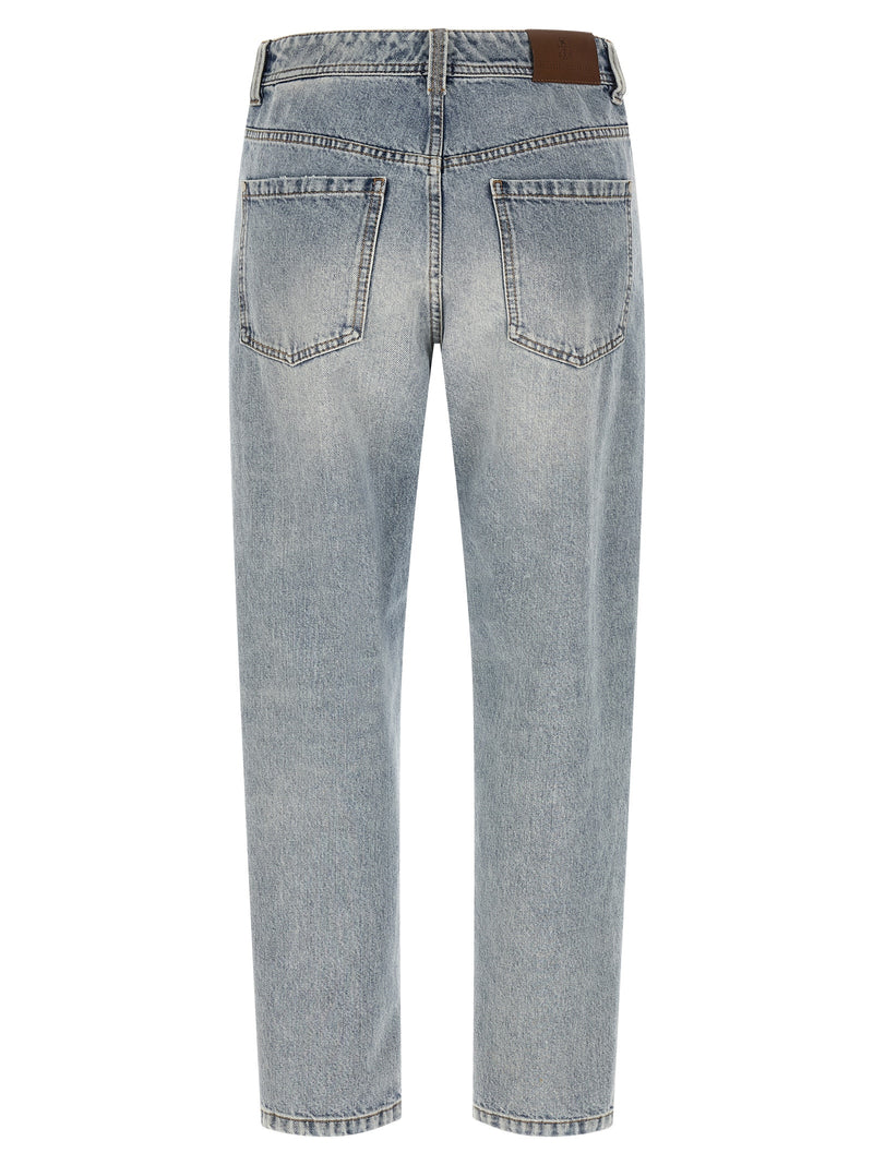 Brunello Cucinelli Blue Cotton Tapered Jeans