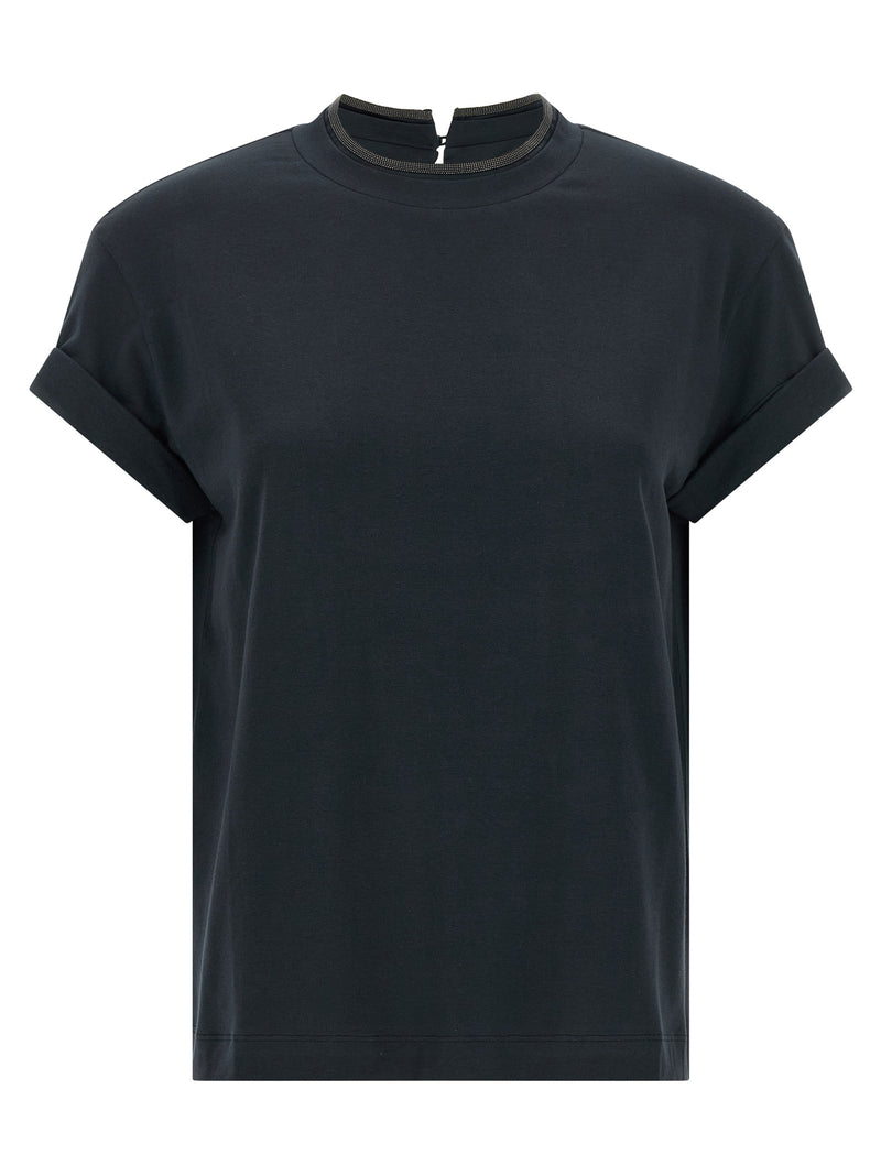 Brunello Cucinelli Blue Cotton T-Shirt