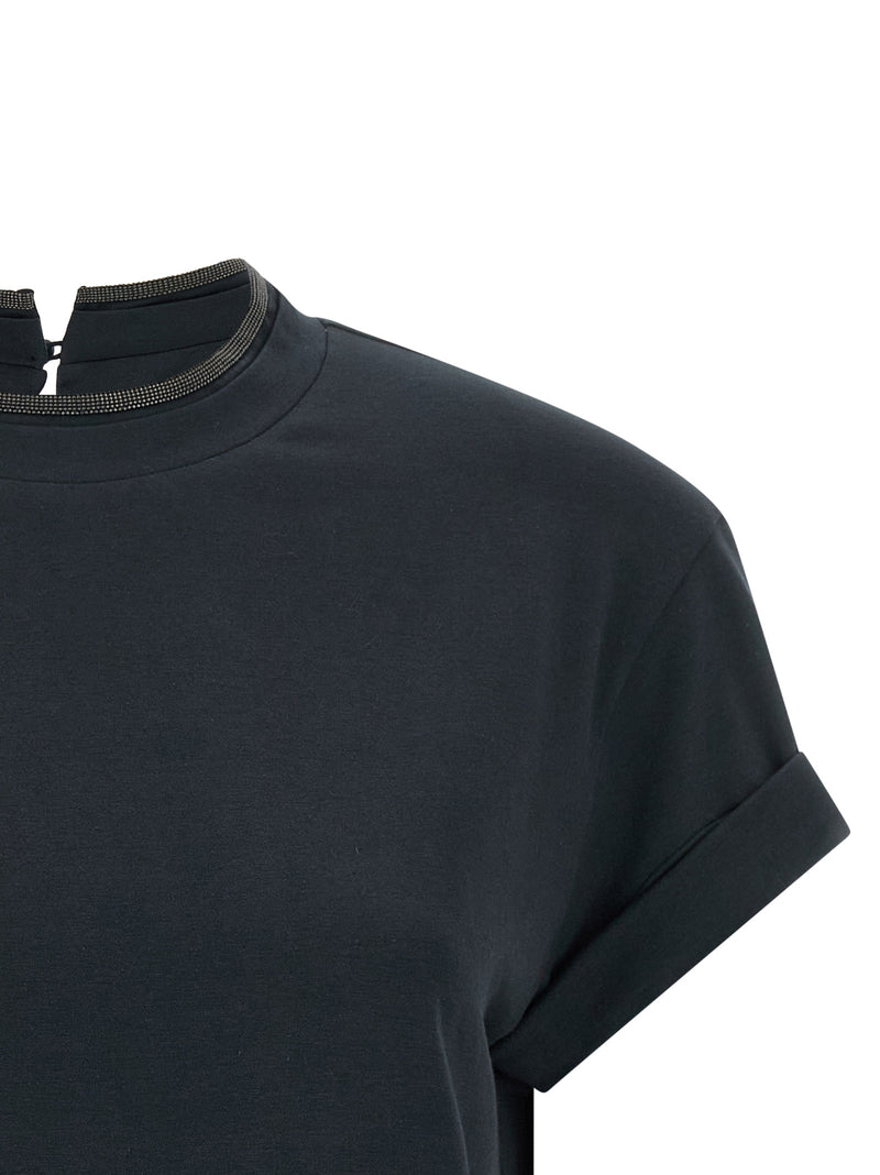 Brunello Cucinelli Blue Cotton T-Shirt