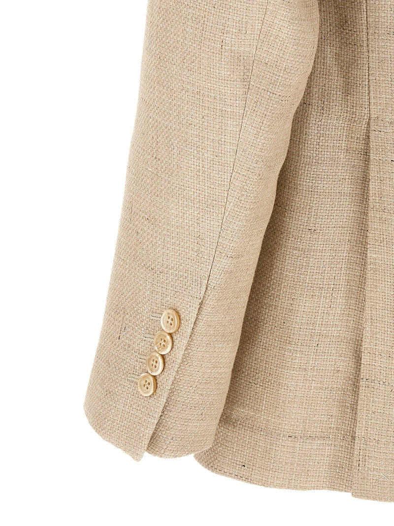 Brunello Cucinelli Beige Silk Two-Piece Suit