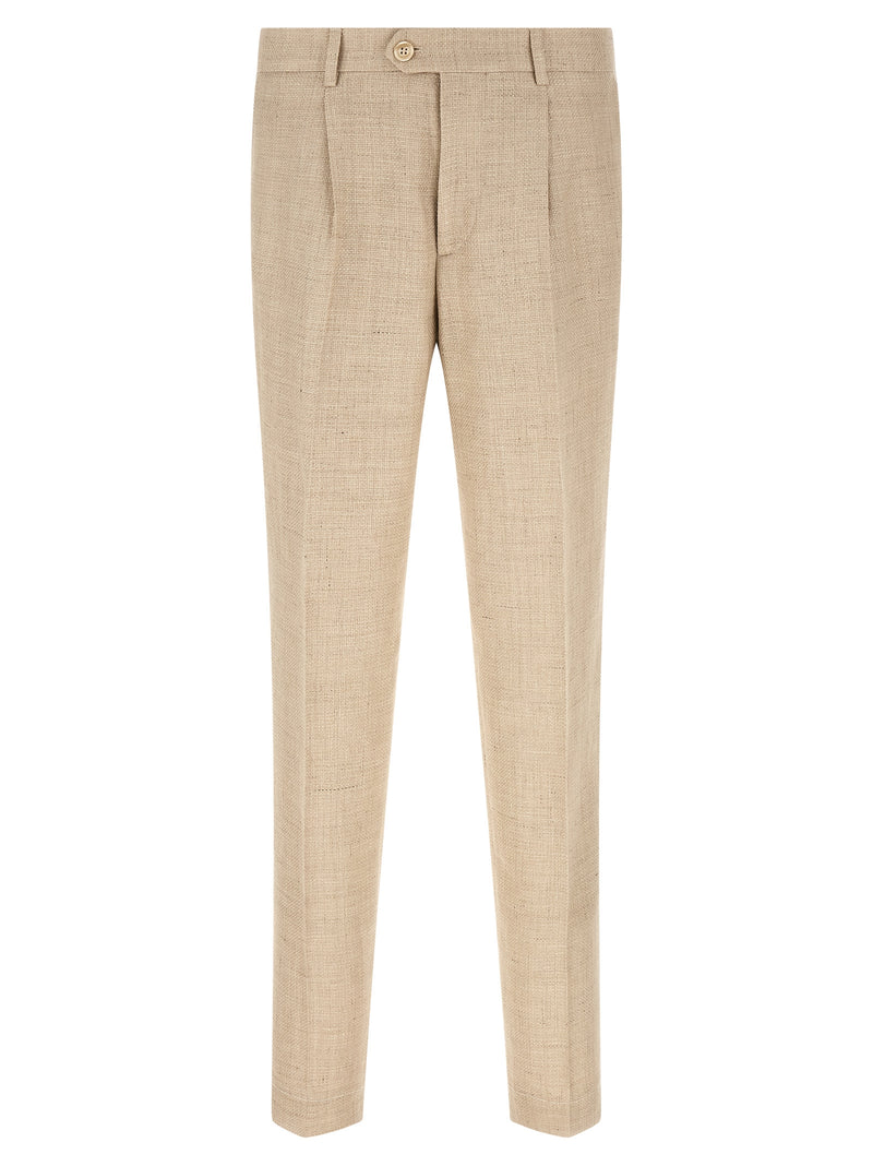 Brunello Cucinelli Beige Silk Two-Piece Suit