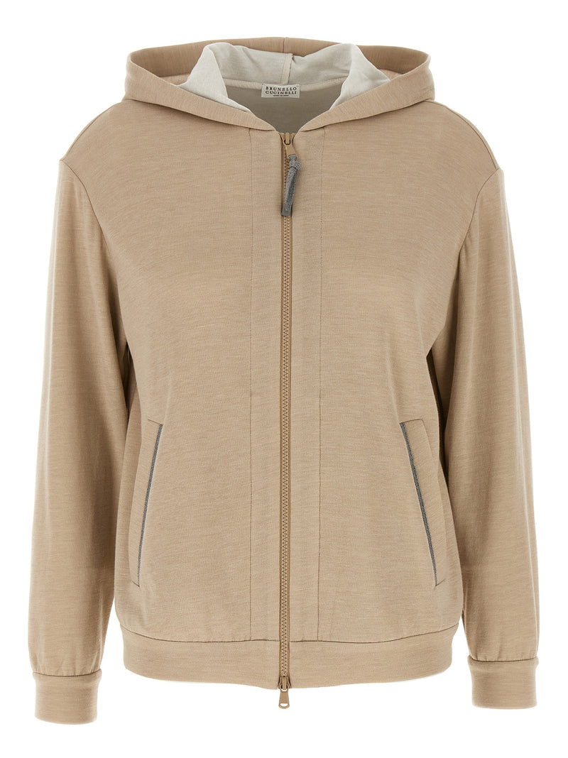 Brunello Cucinelli Beige Cotton Cardigan