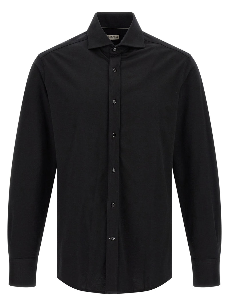 Brunello Cucinelli Black Cotton Blouse