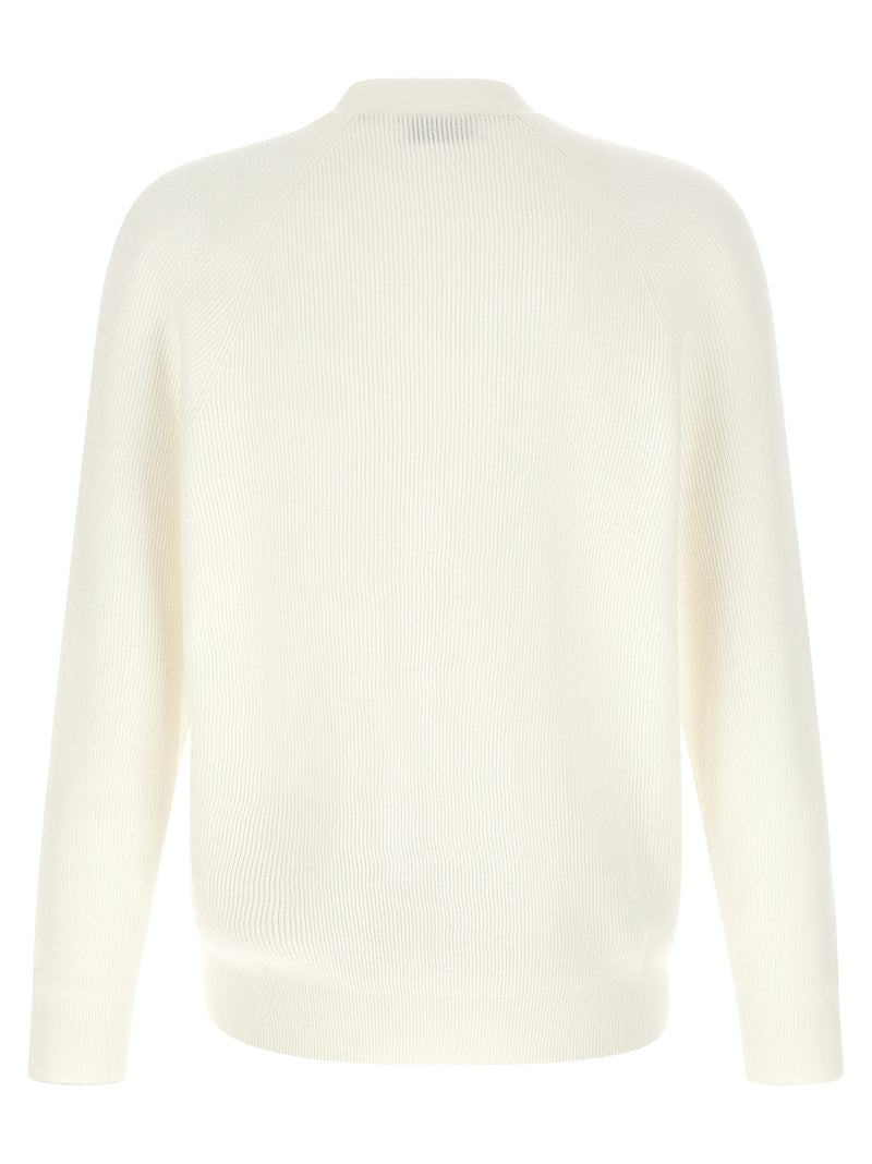 Brunello Cucinelli White Cotton Cardigan