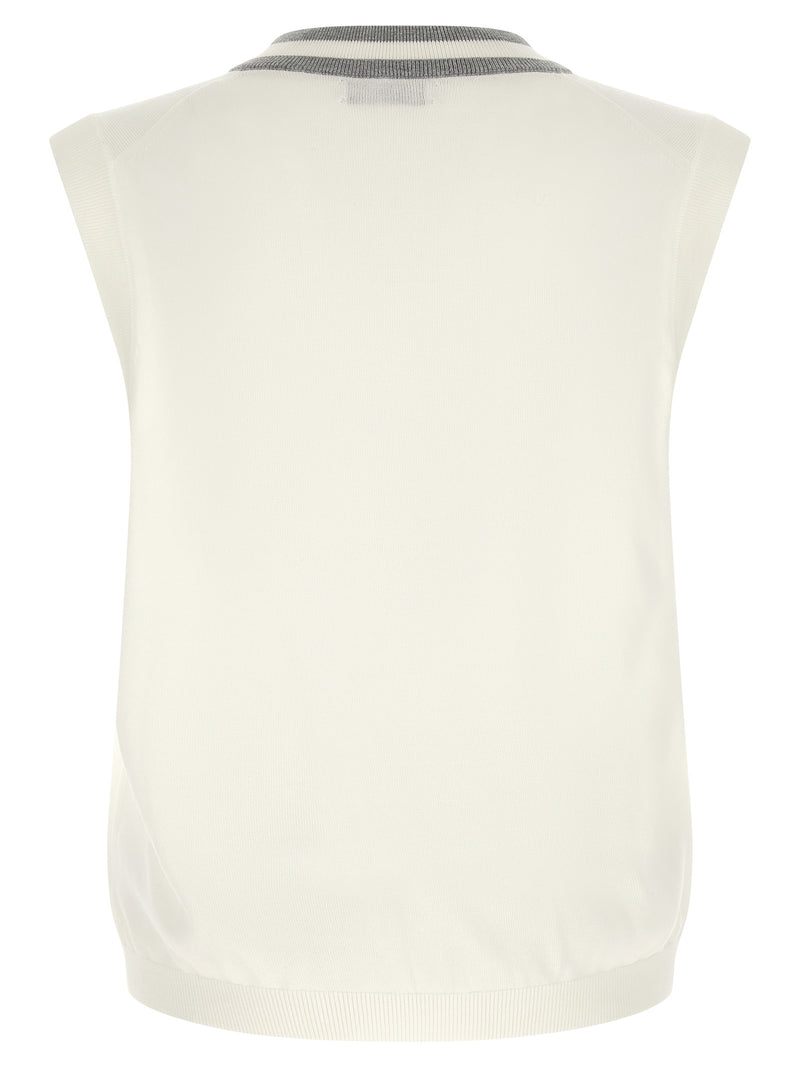Brunello Cucinelli White Cotton Sweatshirt