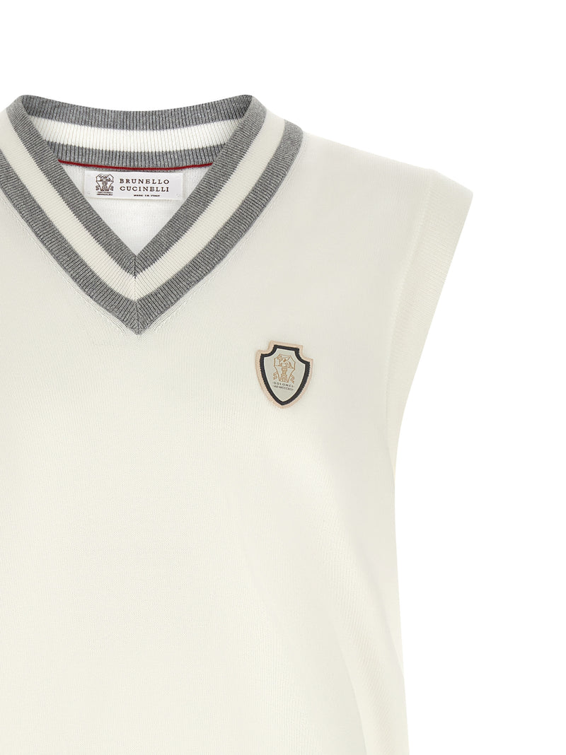 Brunello Cucinelli White Cotton Sweatshirt