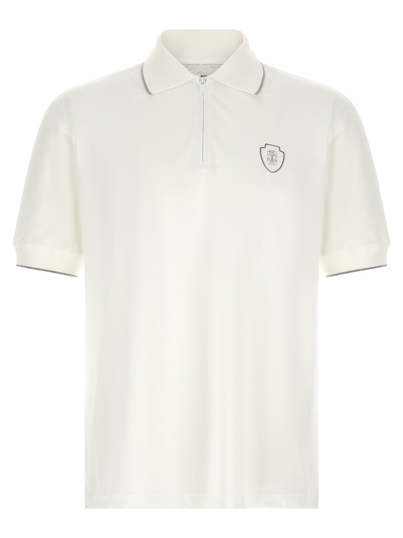 Brunello Cucinelli White Polyamide Polo Shirt