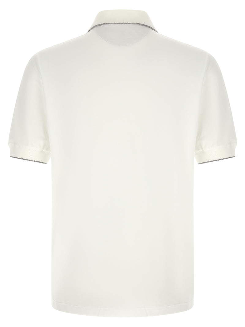 Brunello Cucinelli White Polyamide Polo Shirt