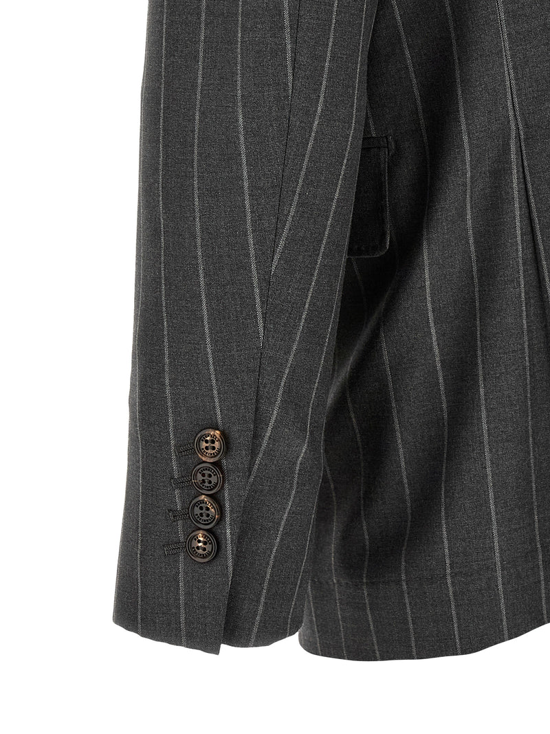 Brunello Cucinelli Gray Virgin Wool Blazer