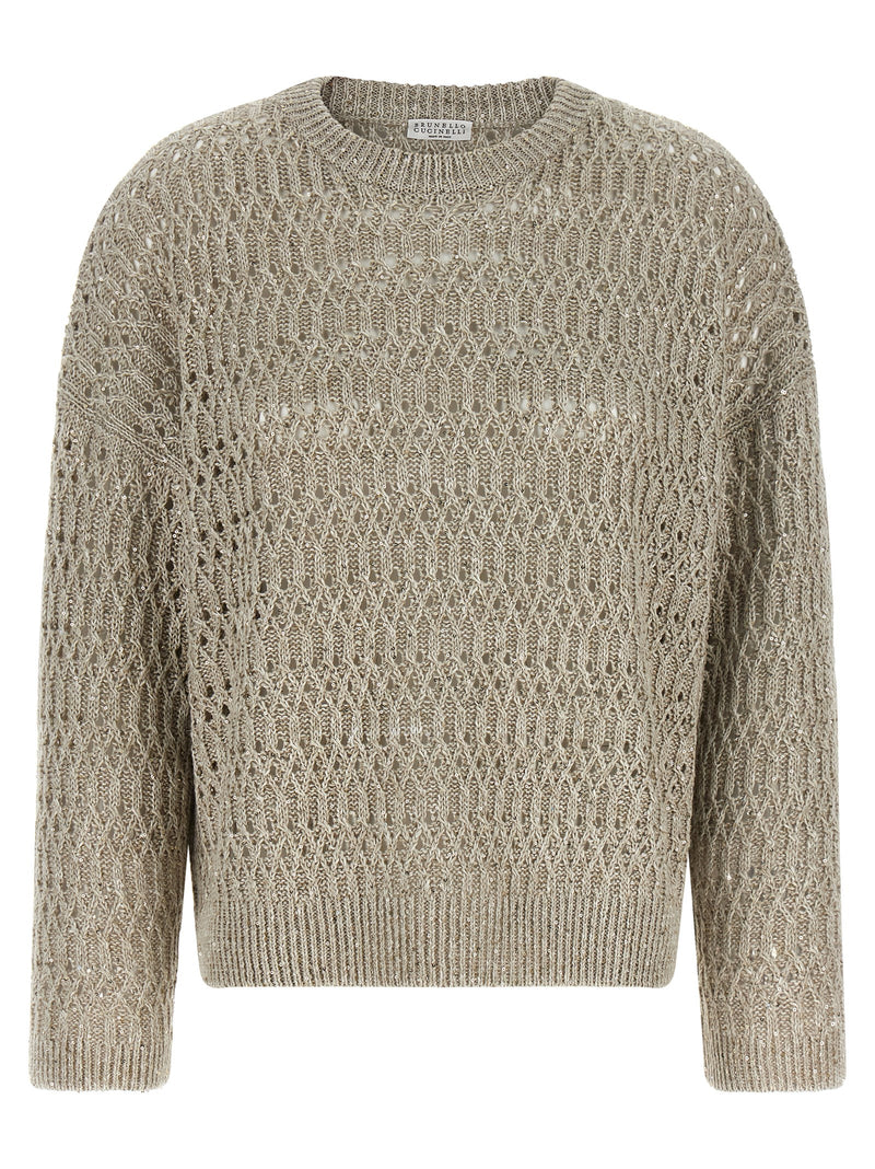 Brunello Cucinelli Beige Linen Cardigan