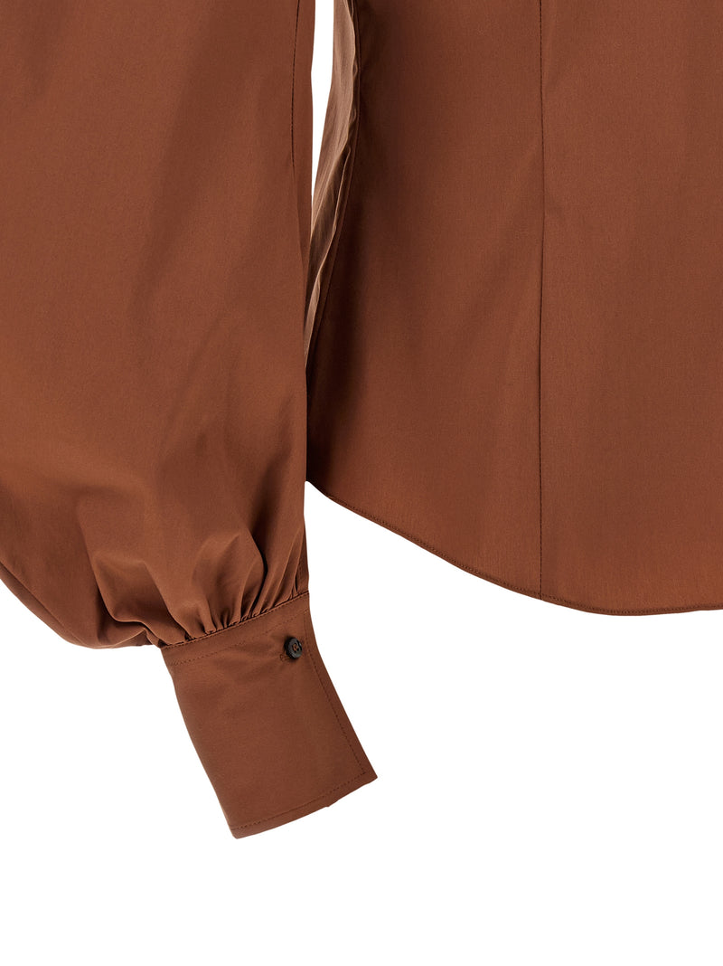 Brunello Cucinelli Brown Cotton Blouse