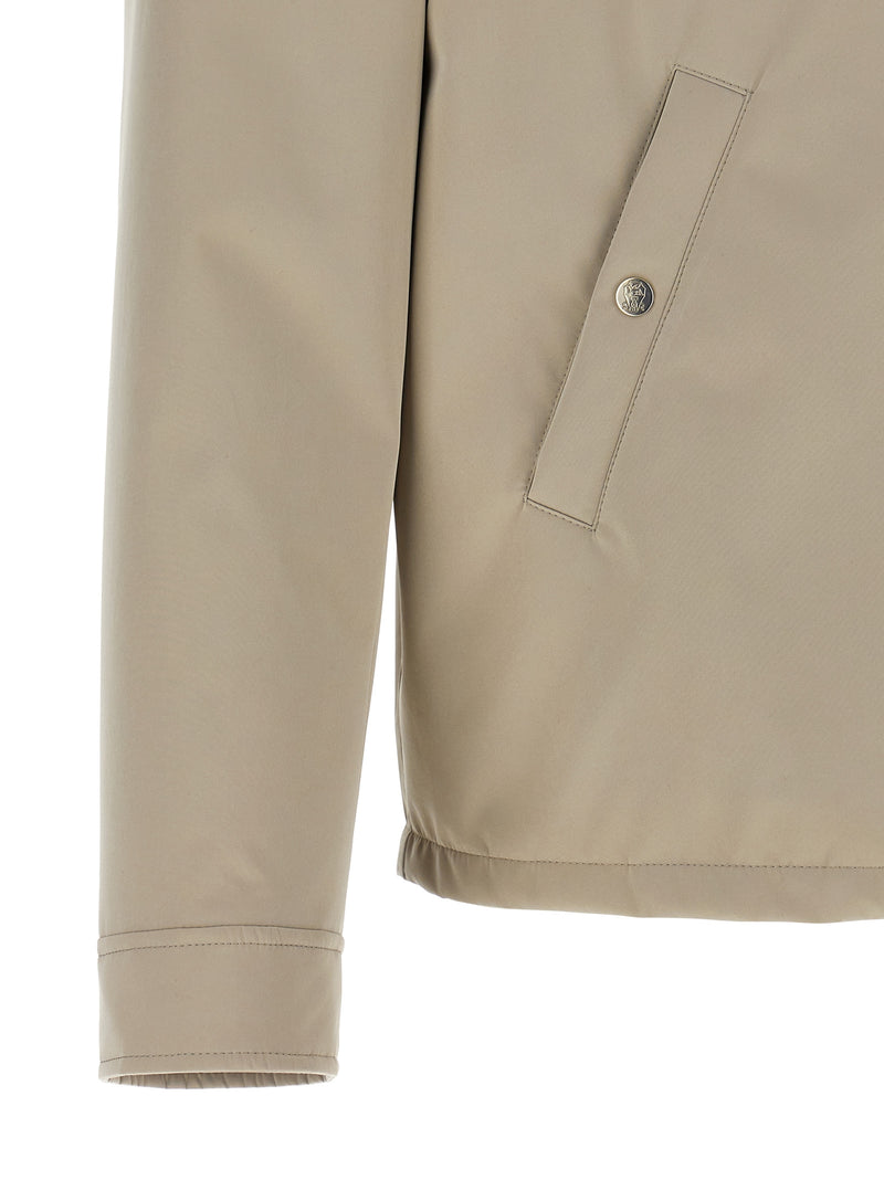 Brunello Cucinelli Gray Polyester Full-Length Jacket