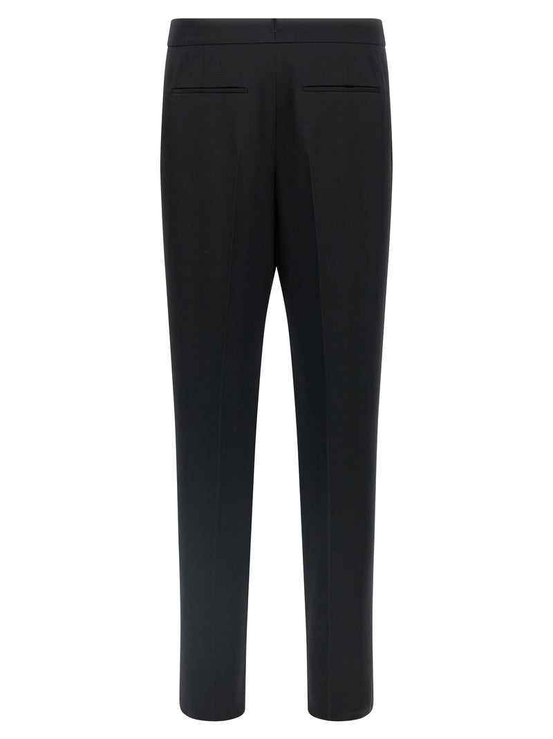 Pantalones de vestir de lana negra de Saint Laurent