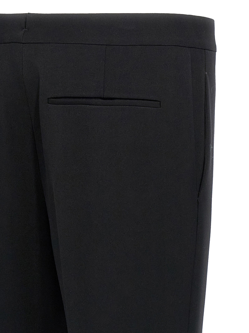 Pantalones de vestir de lana negra de Saint Laurent