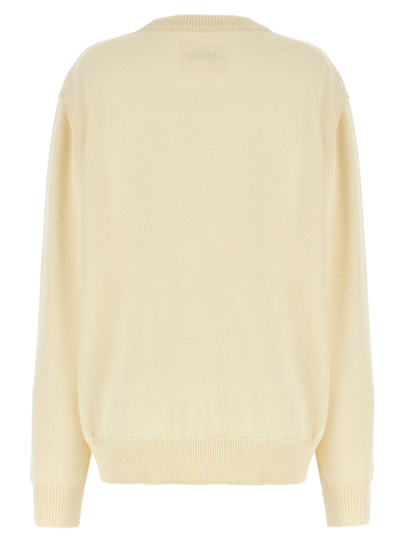 Jil Sander White Wool Cardigan