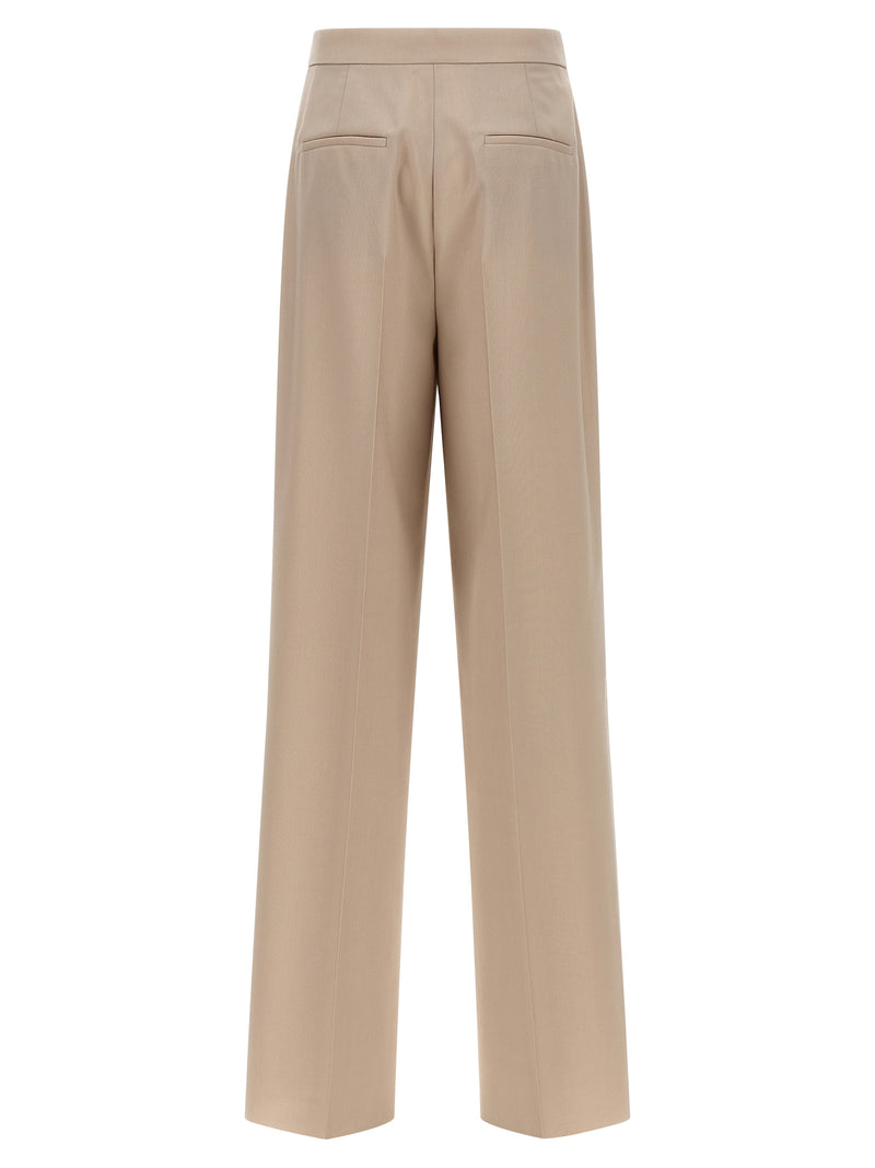 Max Mara Beige Virgin Wool Dress Pants