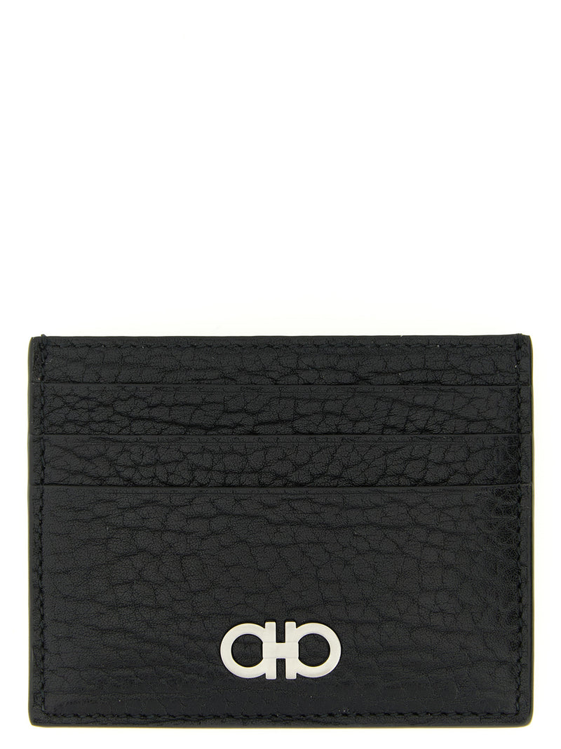 Ferragamo Black Calfskin Cardholder