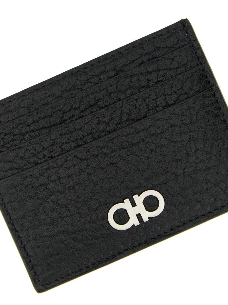 Ferragamo Black Calfskin Cardholder