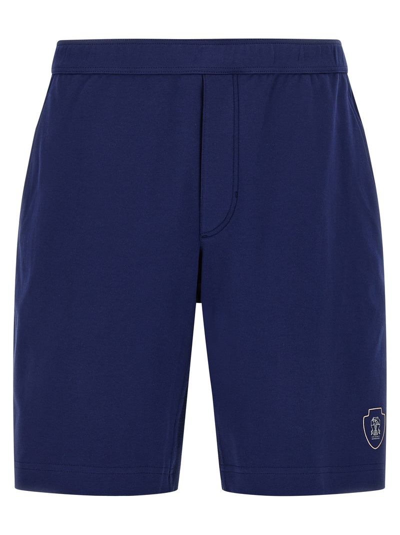 Brunello Cucinelli Blue Cotton Bermuda Shorts
