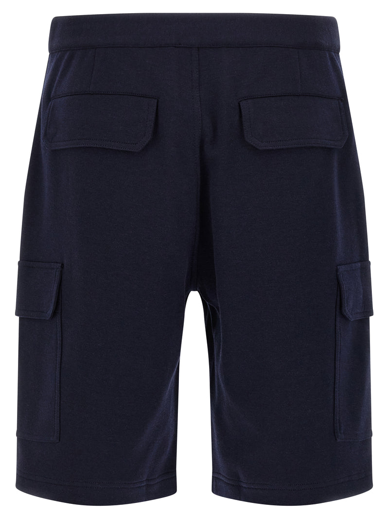 Brunello Cucinelli Blue Cotton Bermuda Shorts