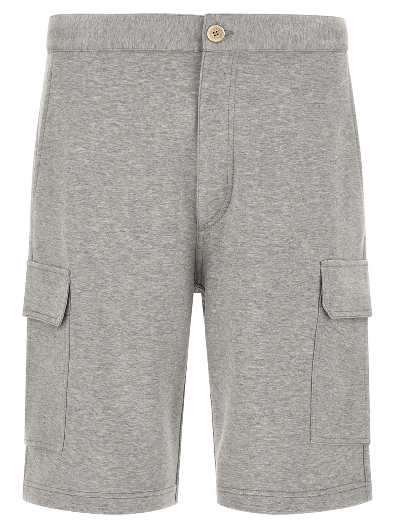 Brunello Cucinelli Gray Cotton Bermuda Shorts