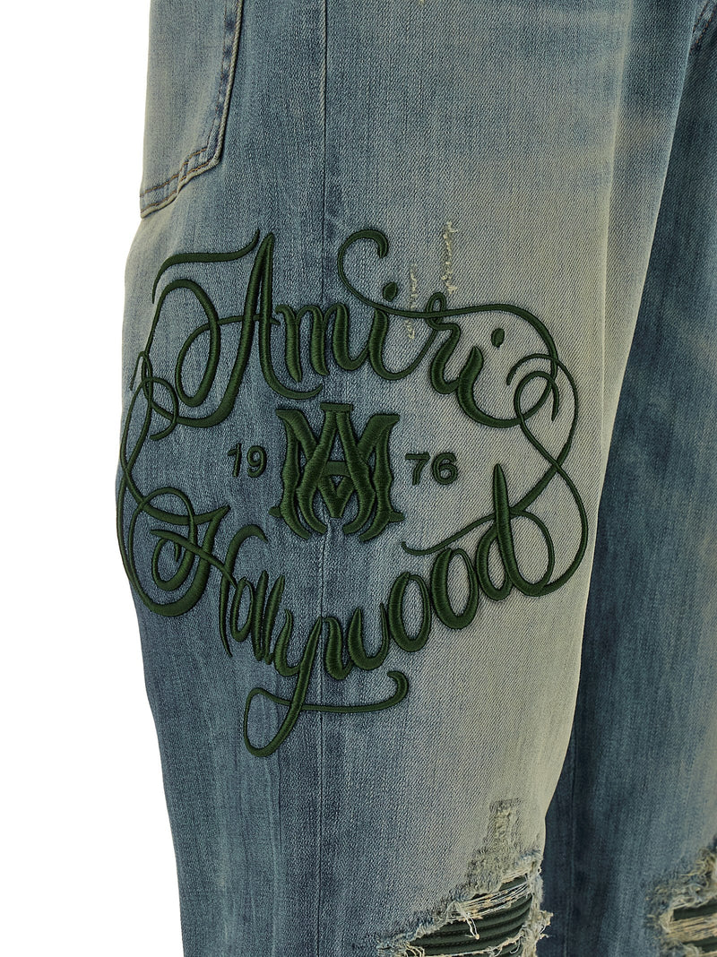 Amiri Blue Cotton Relaxed Fit Jeans