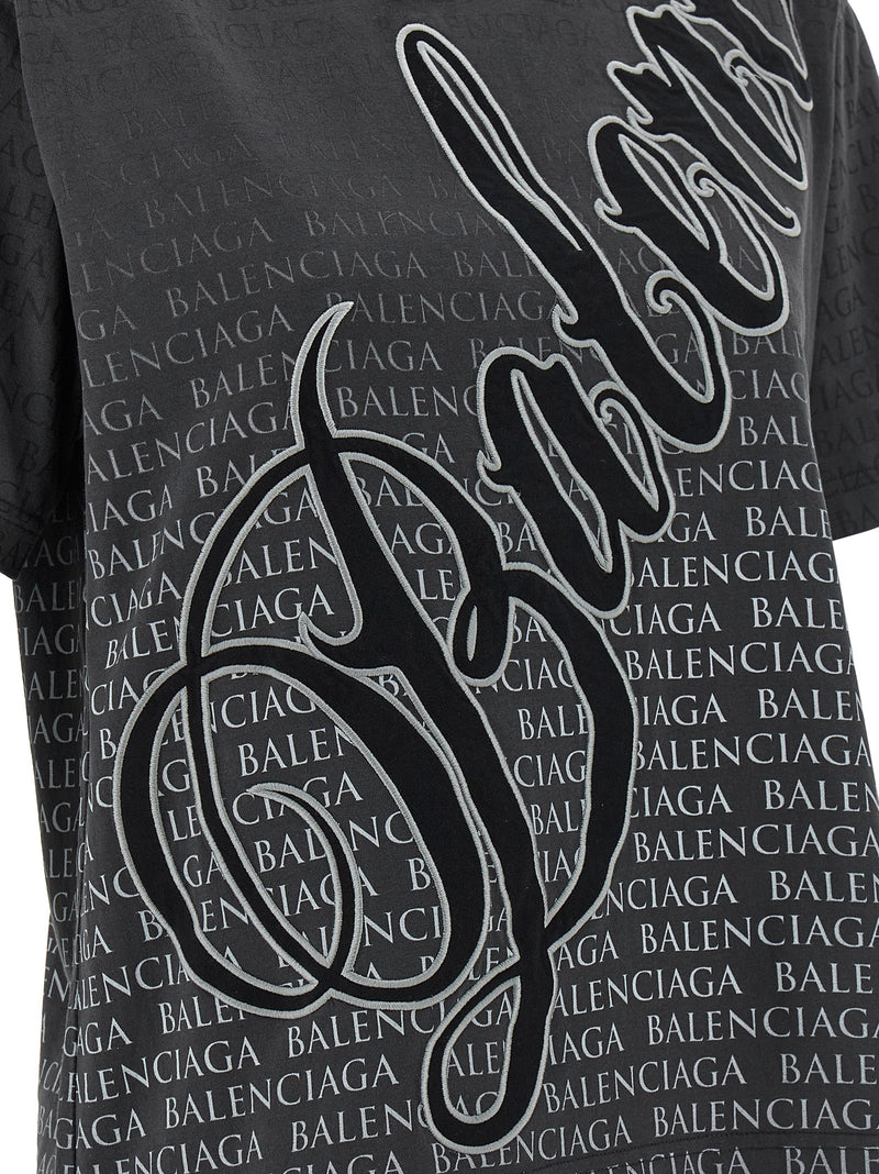 Balenciaga Black Cotton T-Shirt