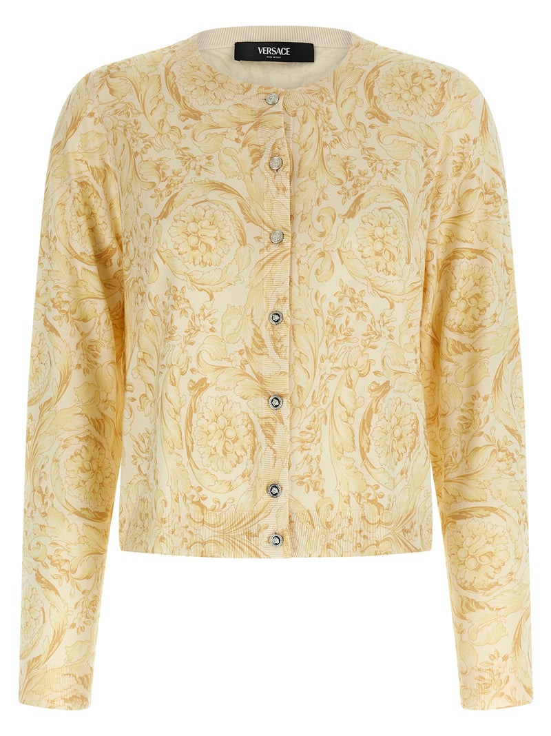 Versace Bicolor Silk Cardigan
