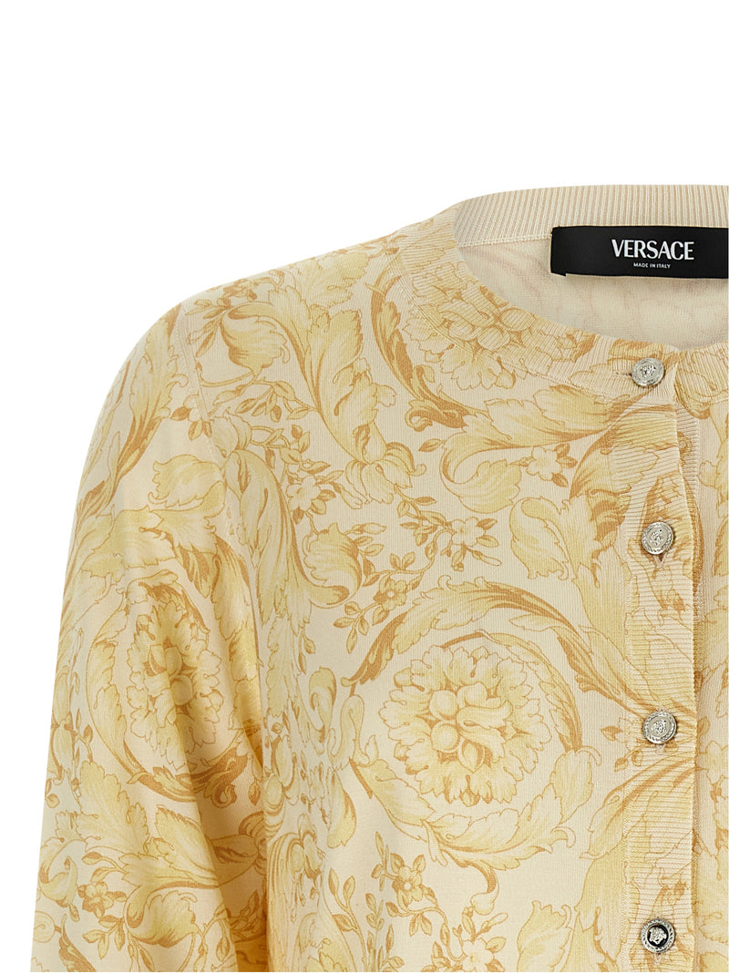 Versace Bicolor Silk Cardigan