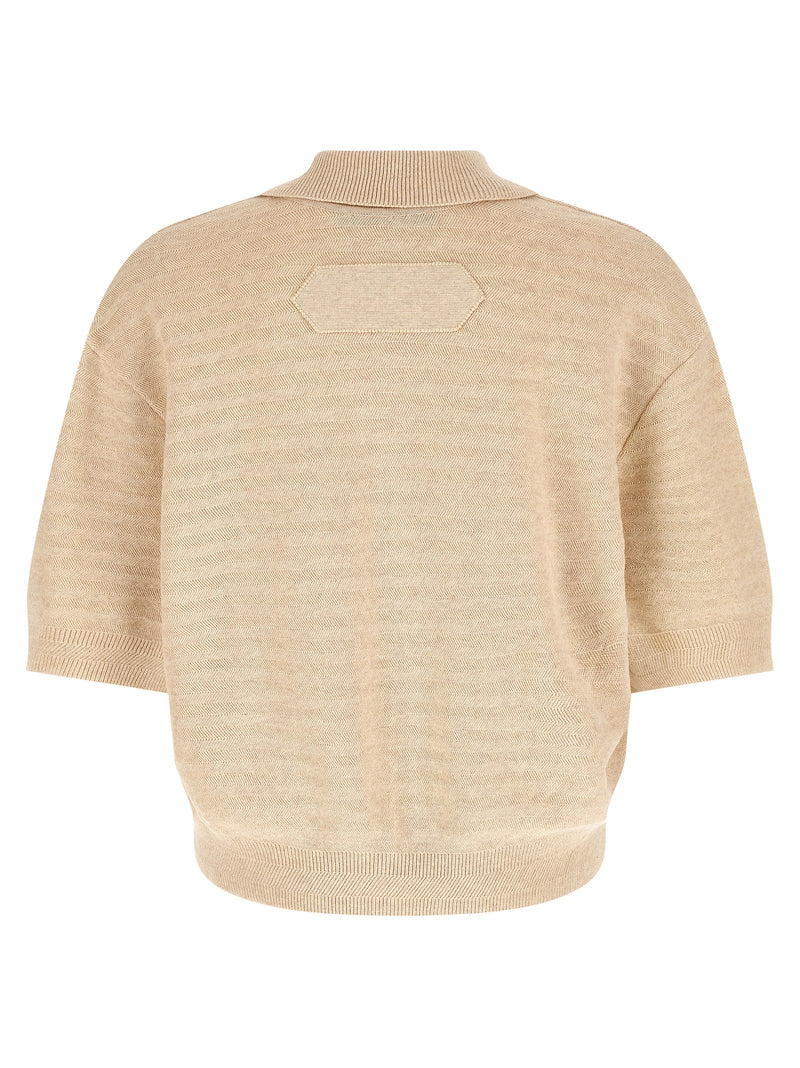 Jacquemus Beige Cotton Polo Shirt