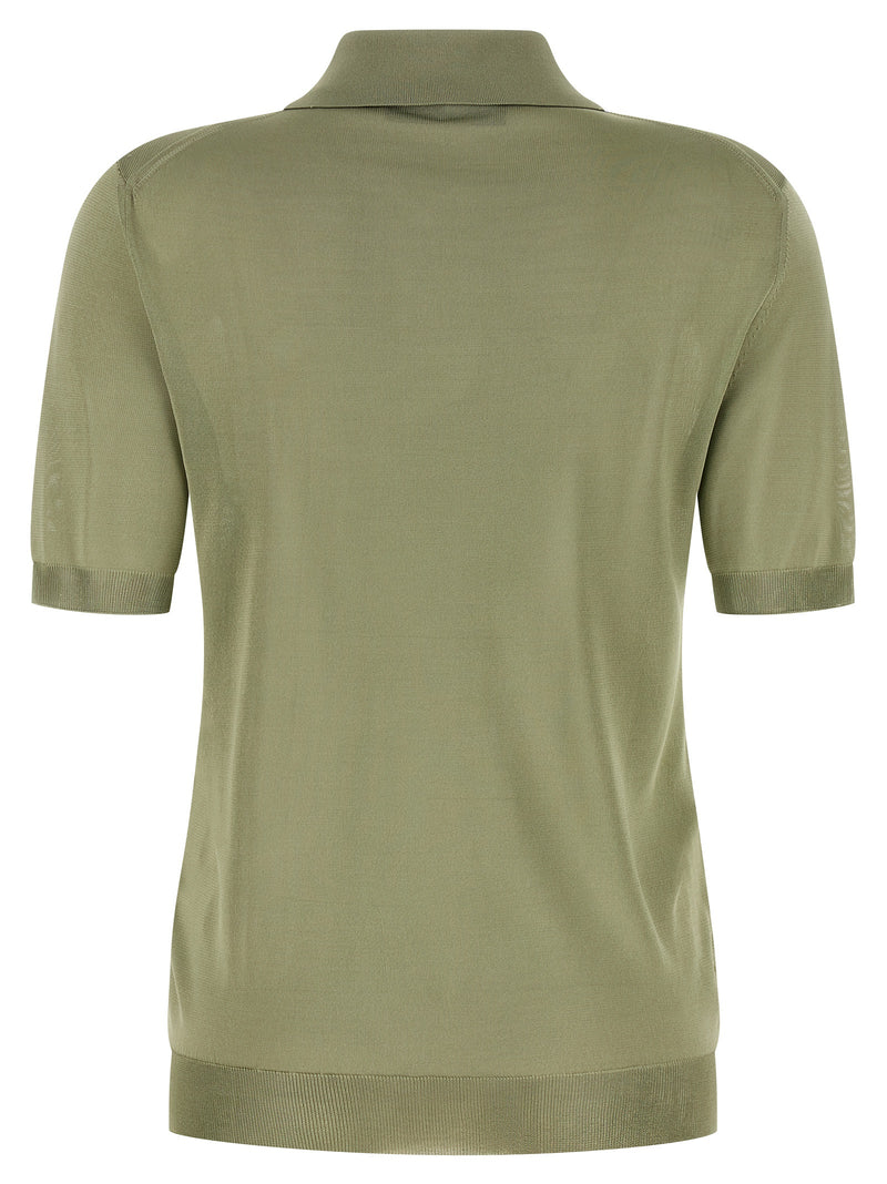 Fendi Bicolor Viscose Polo Shirt