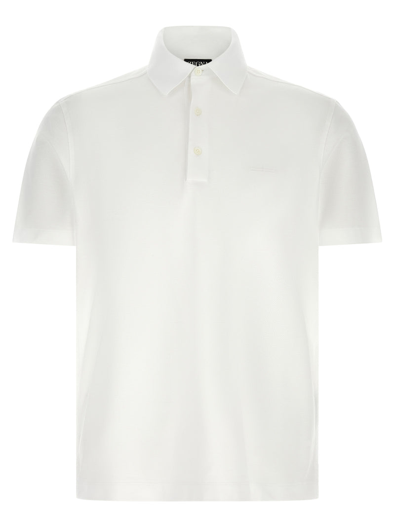 ZEGNA White Cotton Polo Shirt
