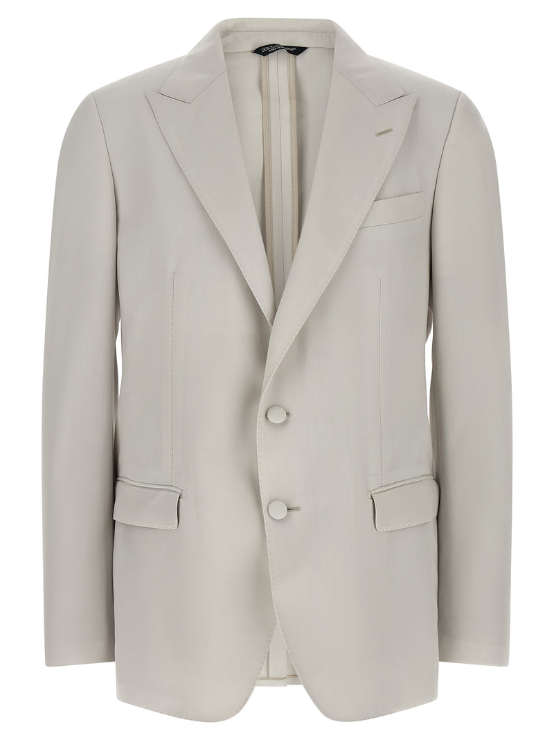 Dolce & Gabbana Gray Virgin Wool Blazer