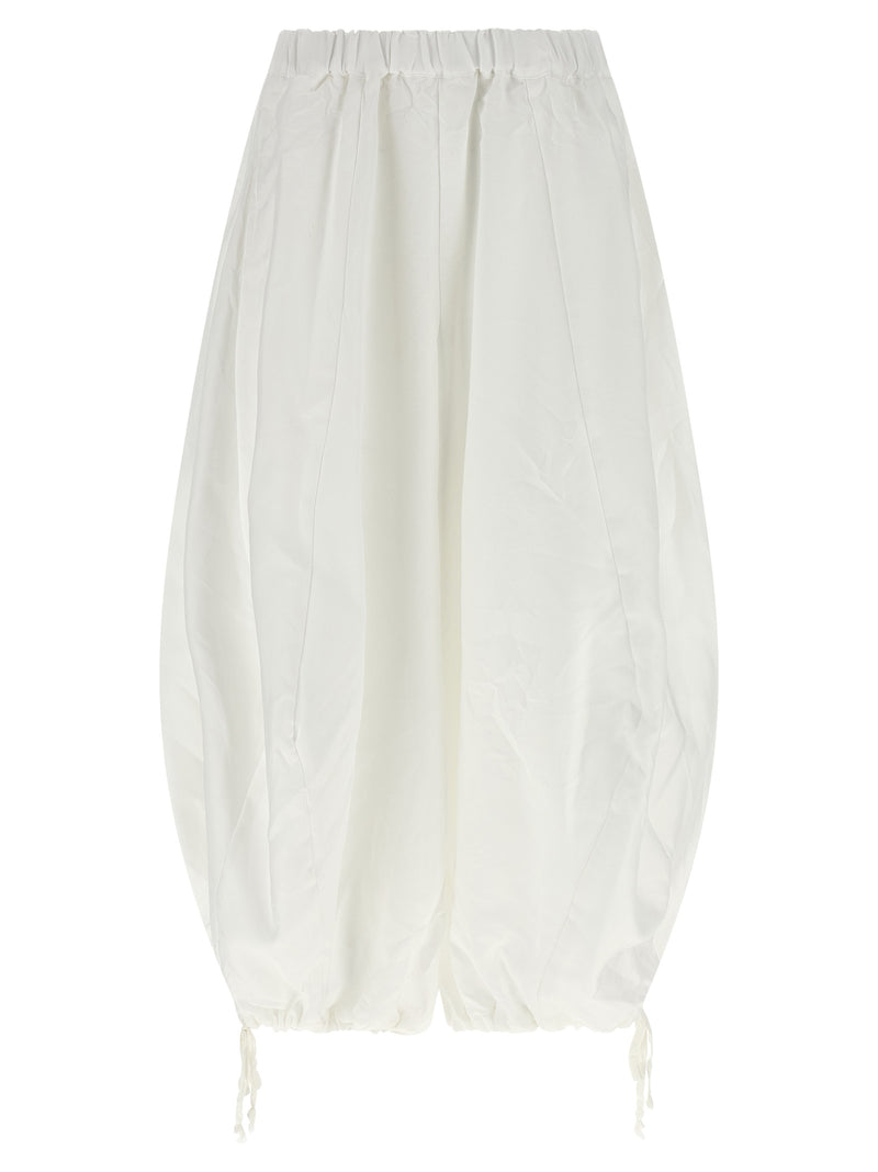Comme Des Garçons White Polyester Casual Pants