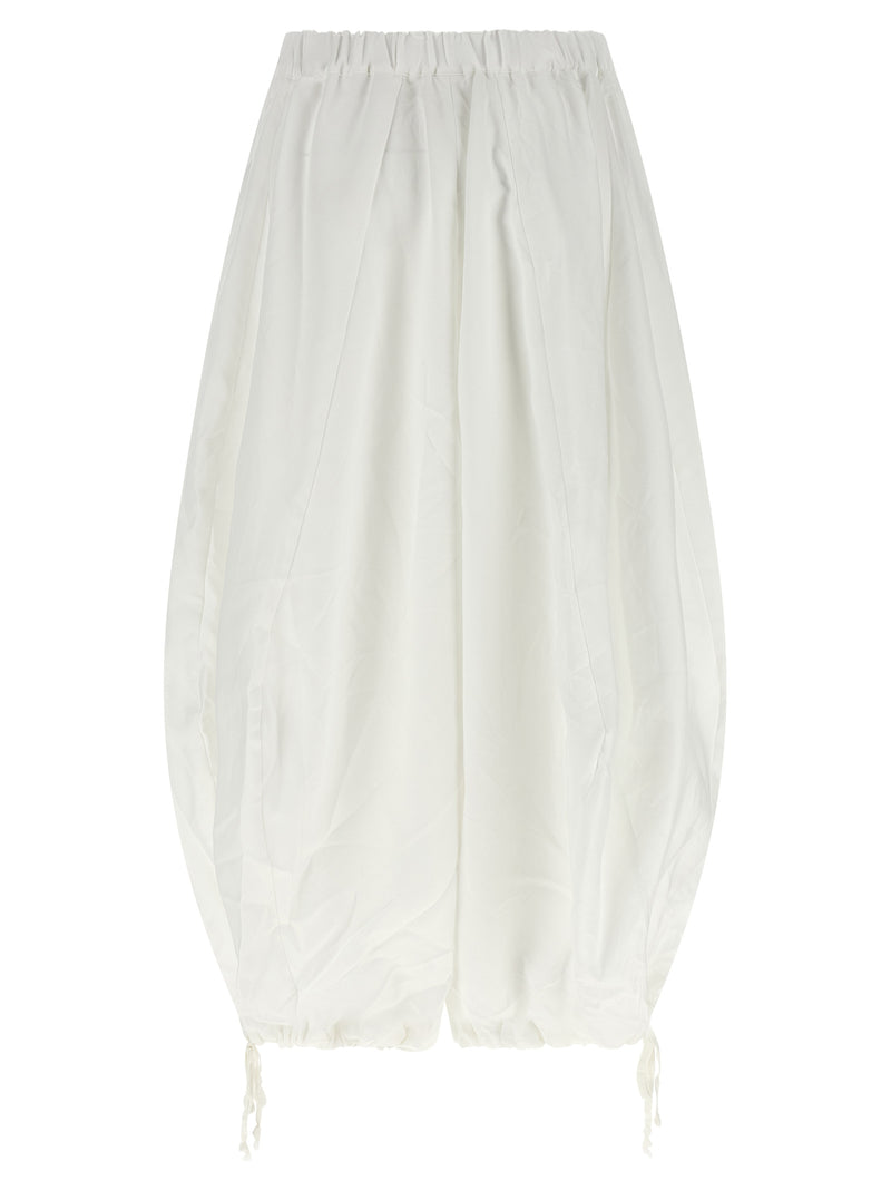 Comme Des Garçons White Polyester Casual Pants
