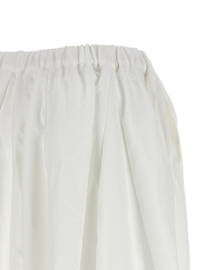 Comme Des Garçons White Polyester Casual Pants
