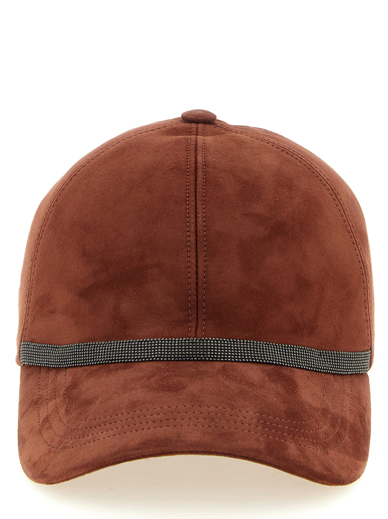 Brunello Cucinelli Multicolor Lamb Leather Cap (Baseball Hat)