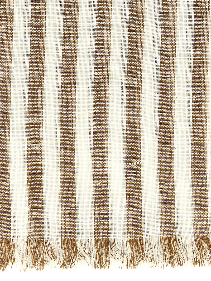 Brunello Cucinelli Brown Linen Scarf