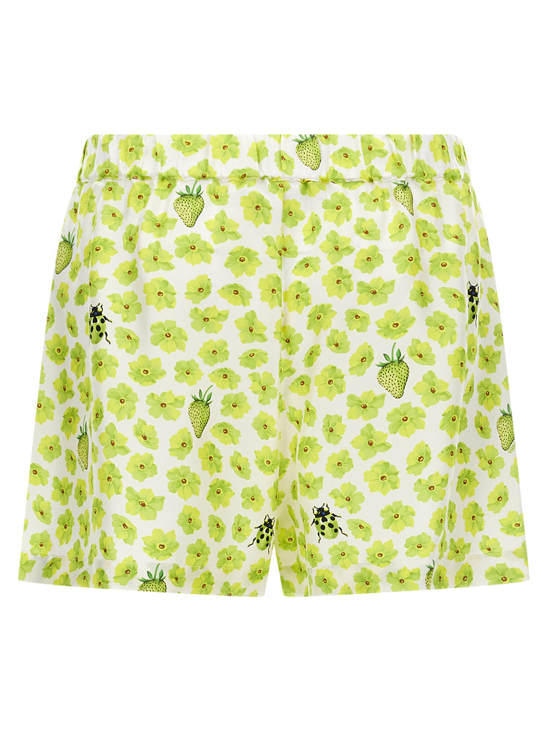 Versace Multicolor Silk Bermuda Shorts