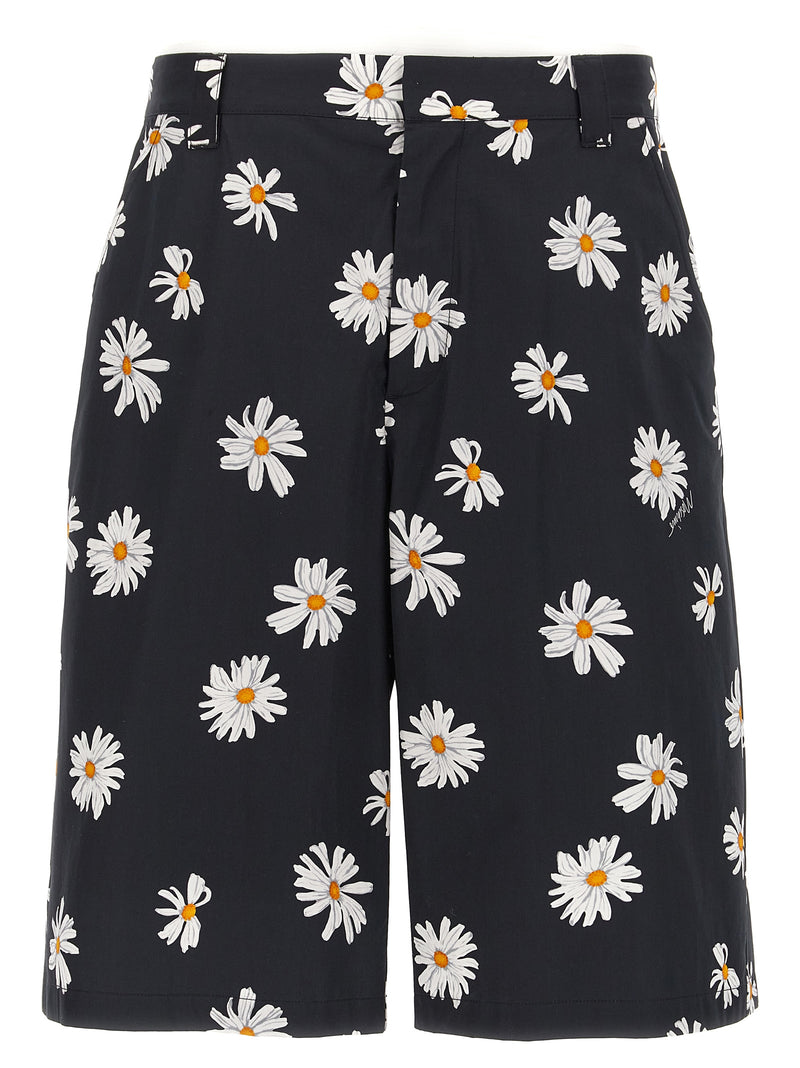 Moschino Black Cotton Bermuda Shorts