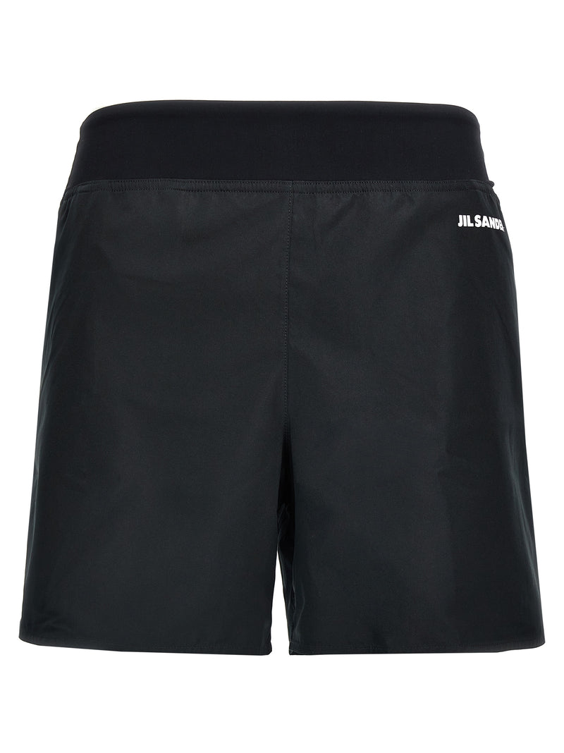 Jil Sander Black Polyester Bermuda Shorts