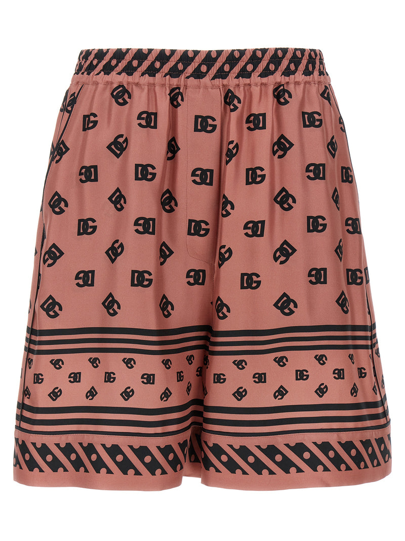 Dolce & Gabbana Multicolor Silk Bermuda Shorts